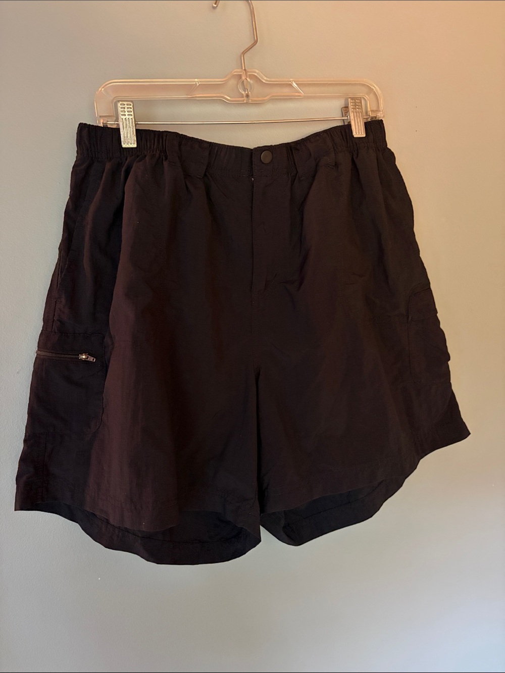 Columbia Black Athletic Shorts with Zip Pocket